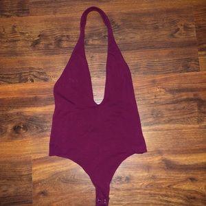 EXPRESS maroon bodysuit